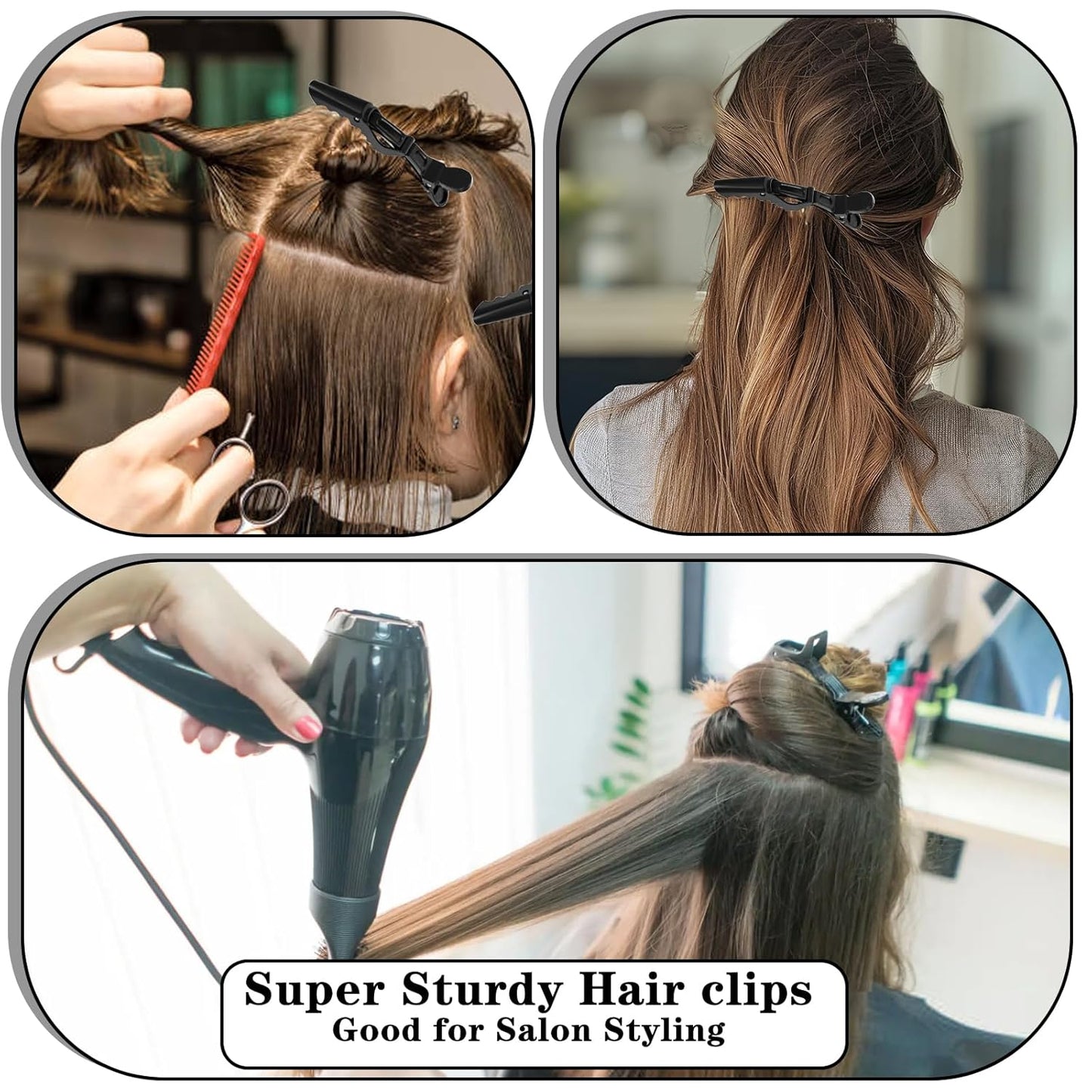 15Pcs Alligator Hair Clip for Styling Sectioning，Hair Sectioning Clips for Women Black Hair Clips for Styling Sectioning for Thick Hair Professional Hair Salon Quality Crea Clips for Haircut