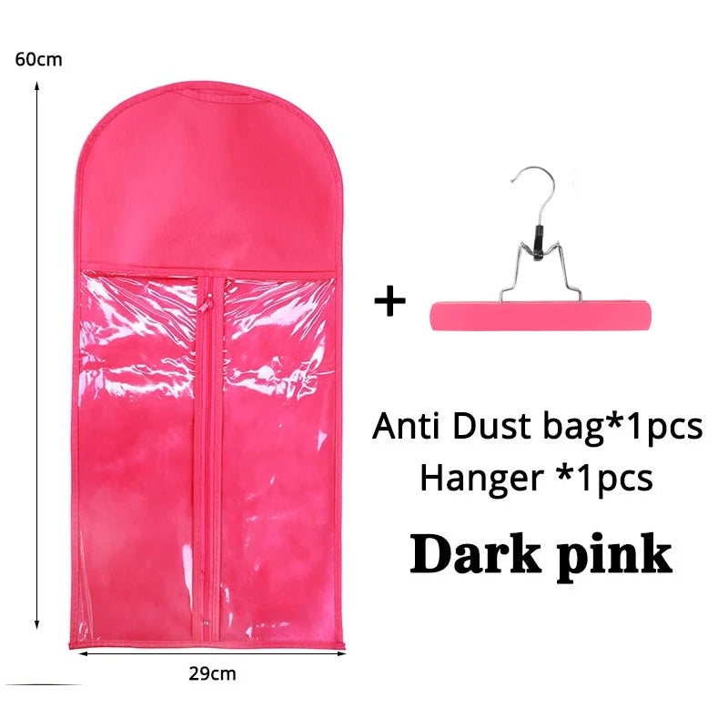 Wig Storage Bag with Hanger Holder Case Wigs Pouch Water Dust-Proof Organizer Protect for Professional Hair Extensions