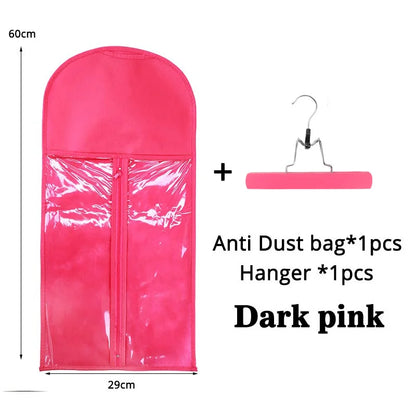 Wig Storage Bag with Hanger Holder Case Wigs Pouch Water Dust-Proof Organizer Protect for Professional Hair Extensions