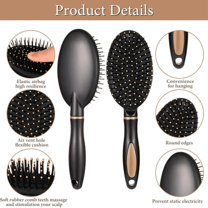 8 Pieces Detangling Styling Comb Set, anti Static Massage Oval Comb, Rat Tail Comb, Wide Tooth Detangling Comb for Women Men Straight, Curly All Hair Types