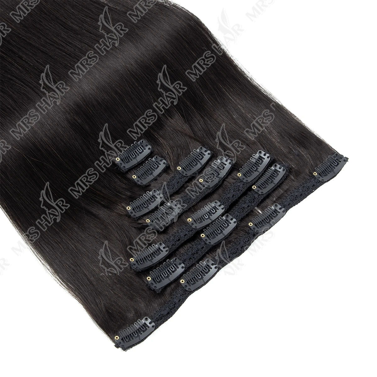 Clip in Hair Extension Human Hair Real Natural Clip in Hair Extension Double Weft Full Head 7PCS Clip Ins for Add Volume