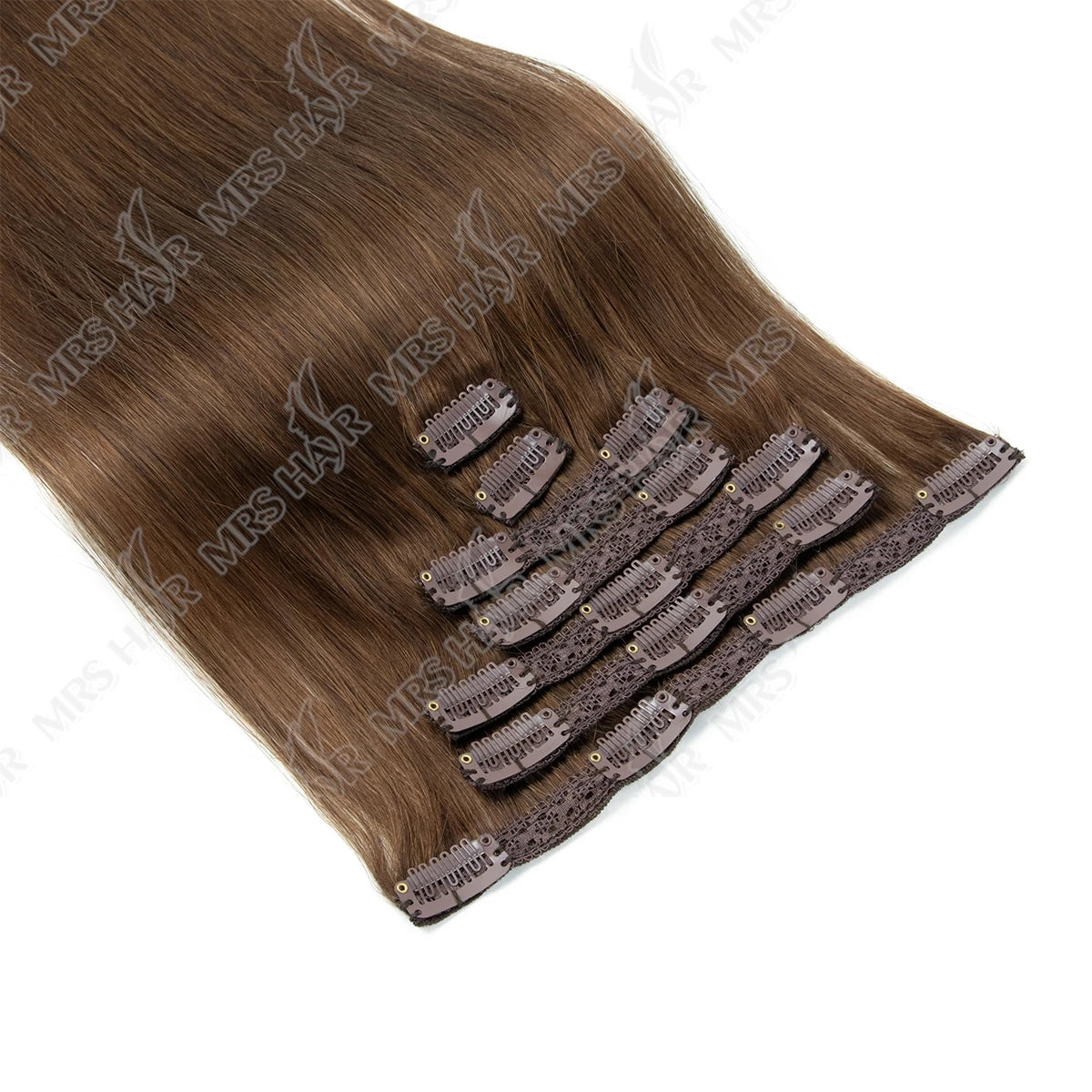 Clip in Hair Extension Human Hair Real Natural Clip in Hair Extension Double Weft Full Head 7PCS Clip Ins for Add Volume