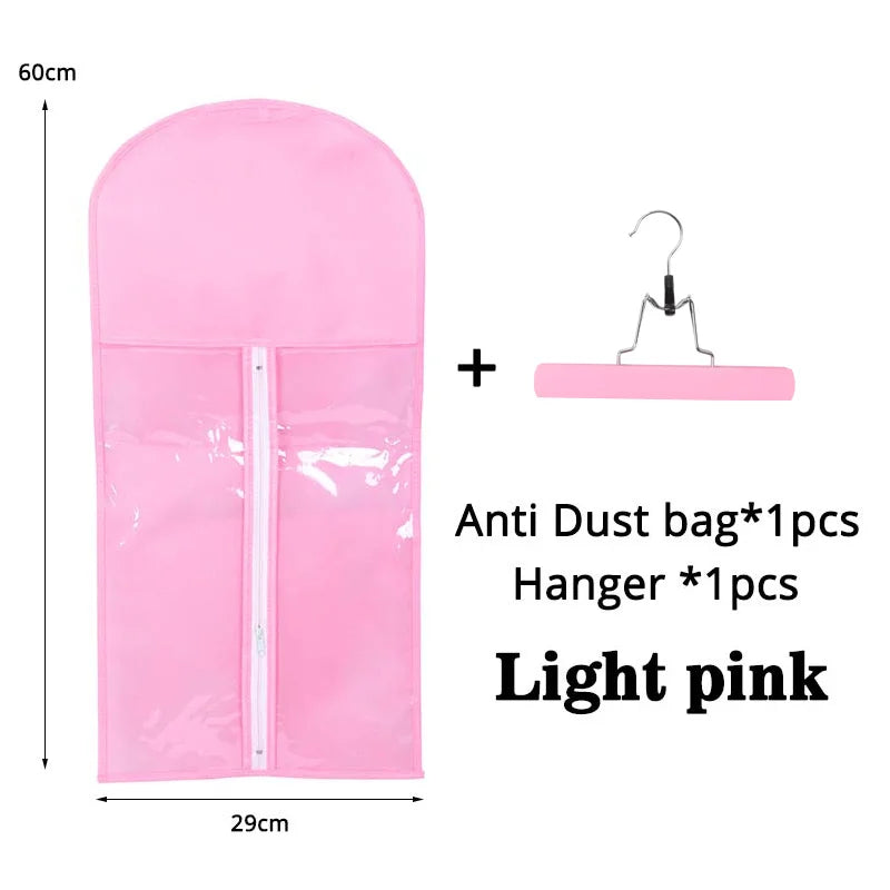 Wig Storage Bag with Hanger Holder Case Wigs Pouch Water Dust-Proof Organizer Protect for Professional Hair Extensions