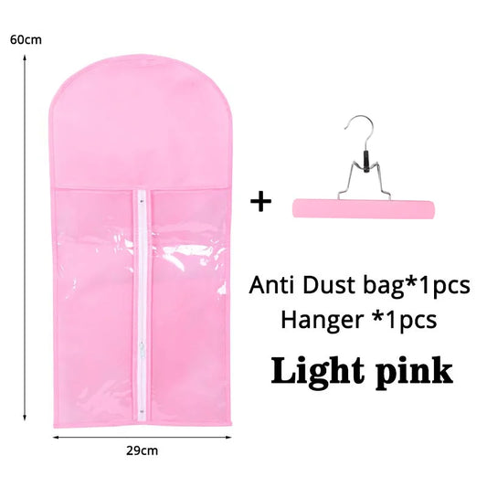 Wig Storage Bag with Hanger Holder Case Wigs Pouch Water Dust-Proof Organizer Protect for Professional Hair Extensions