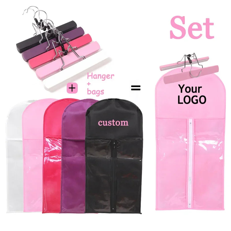 Wig Storage Bag with Hanger Holder Case Wigs Pouch Water Dust-Proof Organizer Protect for Professional Hair Extensions
