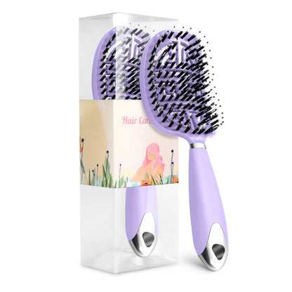 Denman Brush Boar Bristle Hair Brush Comb Scalp Massage Hair Brush Women Curly Detangler Styling Tools for Women'S Hair Brush
