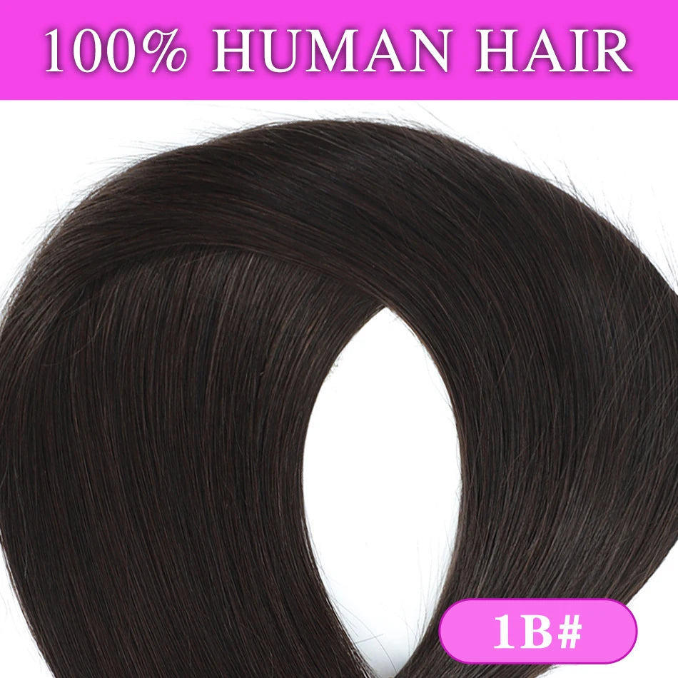 Halo Hair Extensions 100% Human Hair 14-28 Inch Hidden Clips