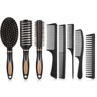 8 Pieces Detangling Styling Comb Set, anti Static Massage Oval Comb, Rat Tail Comb, Wide Tooth Detangling Comb for Women Men Straight, Curly All Hair Types