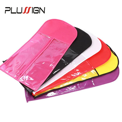 Wig Storage Bag with Hanger Holder Case Wigs Pouch Water Dust-Proof Organizer Protect for Professional Hair Extensions