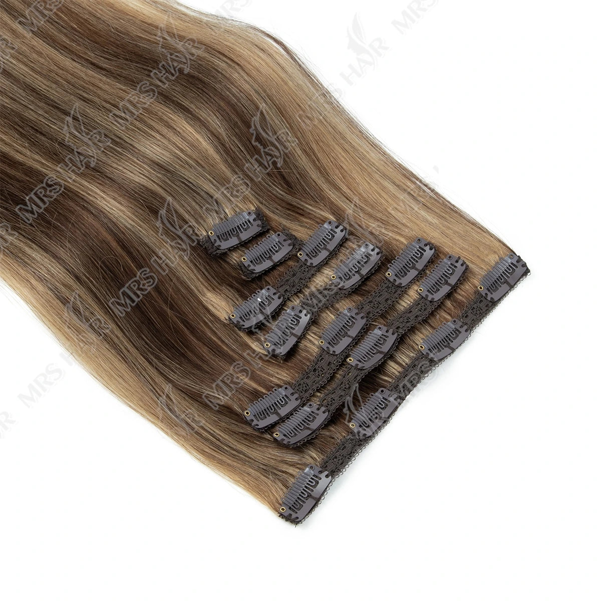 Clip in Hair Extension Human Hair Real Natural Clip in Hair Extension Double Weft Full Head 7PCS Clip Ins for Add Volume