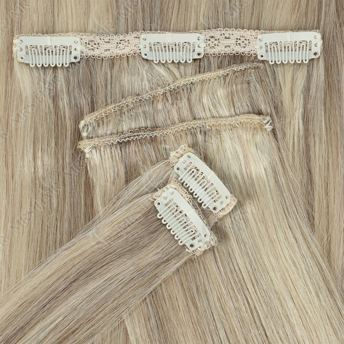 Clip in Hair Extension Human Hair Real Natural Clip in Hair Extension Double Weft Full Head 7PCS Clip Ins for Add Volume