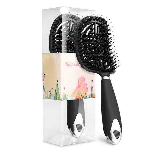 Denman Brush Boar Bristle Hair Brush Comb Scalp Massage Hair Brush Women Curly Detangler Styling Tools for Women'S Hair Brush