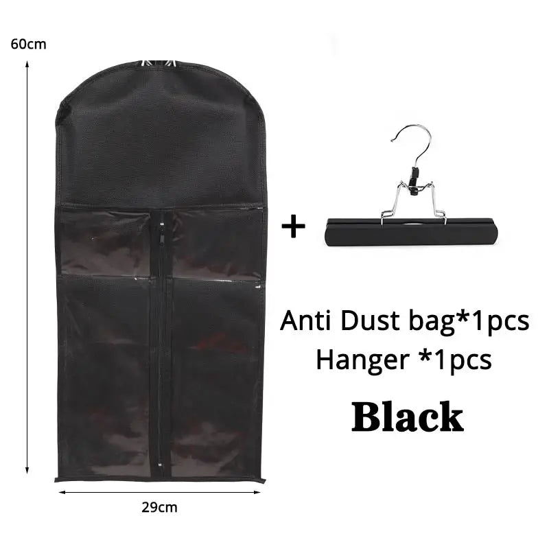 Wig Storage Bag with Hanger Holder Case Wigs Pouch Water Dust-Proof Organizer Protect for Professional Hair Extensions
